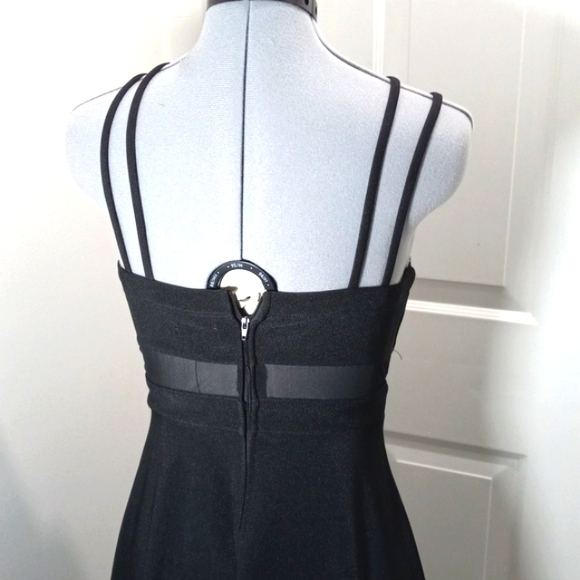 Honey and Rose Sz S Black Criss-Cross Front, Mesh Center, Midi - Picture 5 of 8